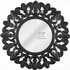 Kirkland's Home Round Hand Carved Mandala Medallion Mirror- Decorative Mirrors
