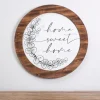 Kirkland's Home Round Home Sweet Home Greenery Wall Plaque- Wall Quotes & Signs