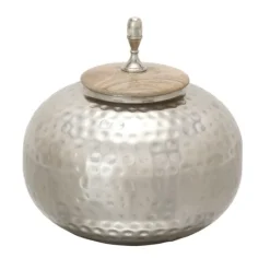 Kirkland's Home Round Jar With Mango Wood Lid- Decorative Bowls & Jars