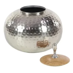 Kirkland's Home Round Jar With Mango Wood Lid- Decorative Bowls & Jars