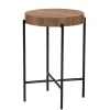 Kirkland's Home Round Light Wood X Base Accent Table- Accent & End Tables
