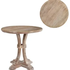 Kirkland's Home Round Mango Wood Accent Table- Accent & End Tables