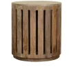 Kirkland's Home Round Mango Wood Drum Accent Table- Accent & End Tables