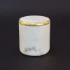 Kirkland's Home Round Marble And Gold Jar- Decorative Bowls & Jars