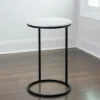 Kirkland's Home Round Marble C-Table- Accent & End Tables