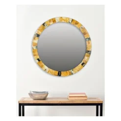 Kirkland's Home Round Marbleized Wall Mirror- Decorative Mirrors