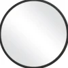 Kirkland's Home Round Matte Black Thick Frame Mirror- Framed Mirrors