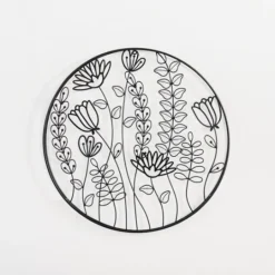 Kirkland's Home Round Metal Floral Cutout Wall Plaque- Wall Plaques