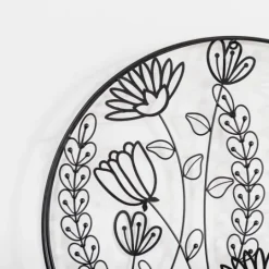 Kirkland's Home Round Metal Floral Cutout Wall Plaque- Wall Plaques