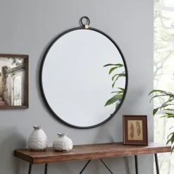 Kirkland's Home Round Metal Mirror With Ring- Decorative Mirrors