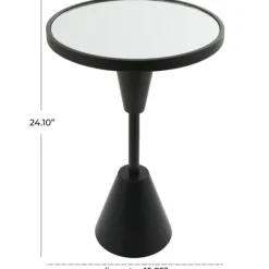 Kirkland's Home Round Metal Mirrored Top Side Table- Accent & End Tables