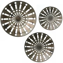 Kirkland's Home Round Metal Wesley Wall Plaques, Set Of 3- Wall Plaques