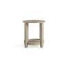 Kirkland's Home Round Oak Wood Accent Table- Accent & End Tables