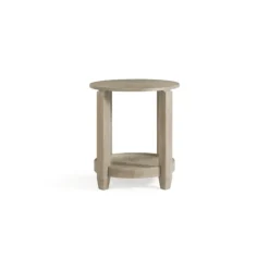 Kirkland's Home Round Oak Wood Accent Table- Accent & End Tables