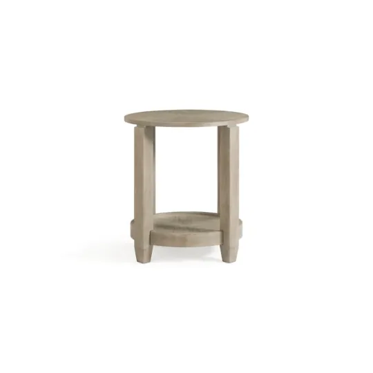 Kirkland's Home Round Oak Wood Accent Table- Accent & End Tables