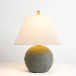 Kirkland's Home Round Olive Table Lamp- Table Lamps