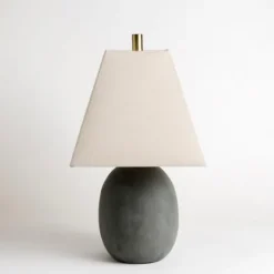 Kirkland's Home Round Olive Table Lamp- Table Lamps