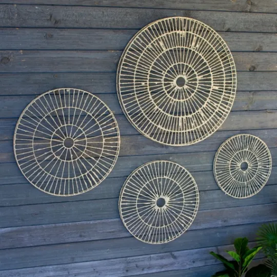 Kirkland's Home Round Paper Discs 4-Pc. Wall Plaque Set- Wall Plaques