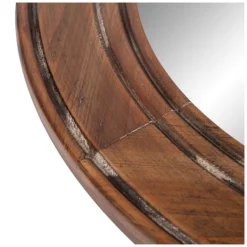Kirkland's Home Round Reclaimed Wood Wall Mirror, 31.5 In.- Decorative Mirrors