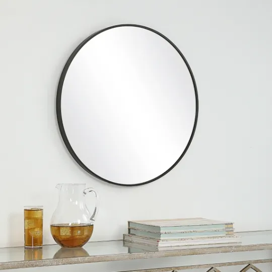 Kirkland's Home Round Simple Frame Medium Wall Mirror- Framed Mirrors