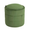 Kirkland's Home Round Velvet Storage Ottoman- Benches & Ottomans