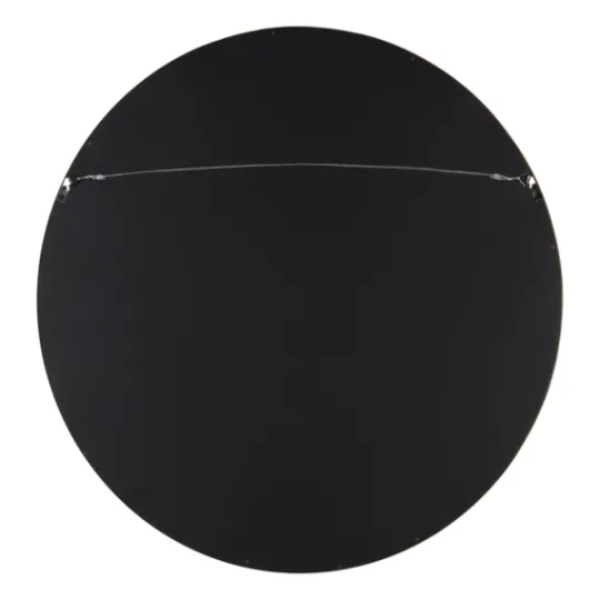 Kirkland's Home Round Walnut Wood Hutton Mirror- Decorative Mirrors