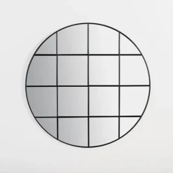 Kirkland's Home Round Windowpane Wall Mirror- Decorative Mirrors