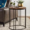 Kirkland's Home Round Wooden And Metal Baldwin Accent Table- Accent & End Tables