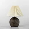 Kirkland's Home Rowan Round Pleated Table Lamp- Table Lamps