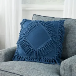 Kirkland's Home Royal Diamond Fringe Throw Pillow- Pillows