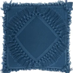 Kirkland's Home Royal Diamond Fringe Throw Pillow- Pillows