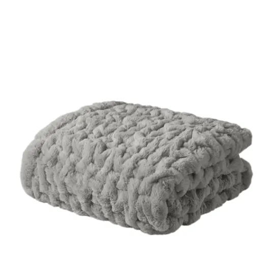 Kirkland's Home Ruched Faux Fur Throw- Blankets & Throws