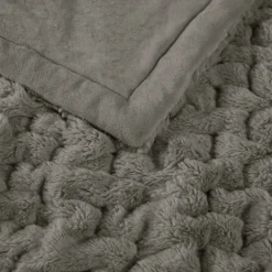 Kirkland's Home Ruched Faux Fur Throw- Blankets & Throws