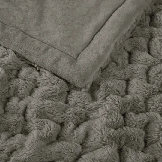 Kirkland's Home Ruched Faux Fur Throw- Blankets & Throws