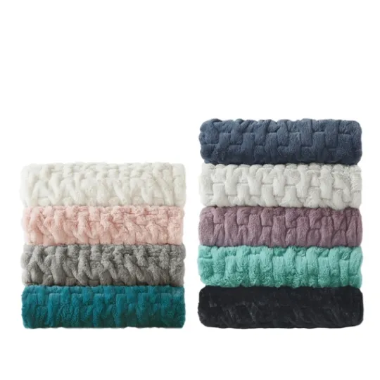 Kirkland's Home Ruched Faux Fur Throw- Blankets & Throws
