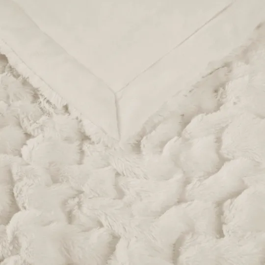 Kirkland's Home Ruched Fur Throw- Blankets & Throws