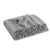 Kirkland's Home Ruched Throw Blanket With Fringe- Blankets & Throws