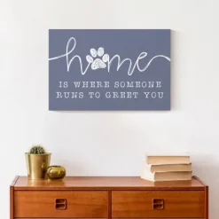 Kirkland's Home Runs To Greet You Canvas Art Print, 18X12 In.- Wall Quotes & Signs