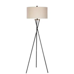 Kirkland's Home Rust Black Metal Tripod Floor Lamp- Floor Lamps