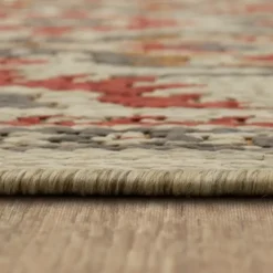 Kirkland's Home Rust Global Ikat Indoor/Outdoor Area Rug, 5X7- Outdoor Rugs