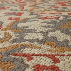 Kirkland's Home Rust Global Ikat Indoor/Outdoor Area Rug, 5X7- Outdoor Rugs