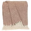 Kirkland's Home Rust Hand Loomed Herringbone Throw- Blankets & Throws