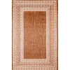 Kirkland's Home Rust Linear Macy Indoor/Outdoor Area Rug, 7X9- Outdoor Rugs