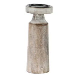 Kirkland's Home Rust Rustic Mango Wood 3-Pc. Candle Holder Set- Candle Holders