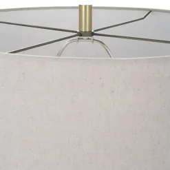 Kirkland's Home Rusted Blue Embossed Ceramic Table Lamp- Table Lamps