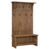 Kirkland's Home Rustic Acacia Wood Hall Tree- Entryway Furniture