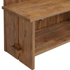 Kirkland's Home Rustic Acacia Wood Hall Tree- Entryway Furniture