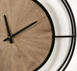 Kirkland's Home Rustic Brown And Black Newfield Clock- Clocks