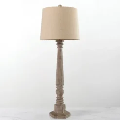 Kirkland's Home Rustic Brown Wood Buffet Lamp- Buffet Lamps