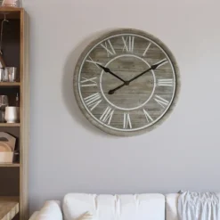 Kirkland's Home Rustic Charm Wood Wall Clock- Clocks